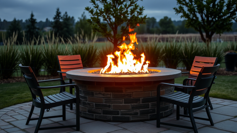 Outdoor Propane Gas Fire Pit